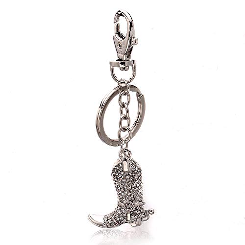 Liavy’s Cowboy Boot Charm Fashionable Keychain – Sparkling Crystal – Unique Gift and Souvenir
