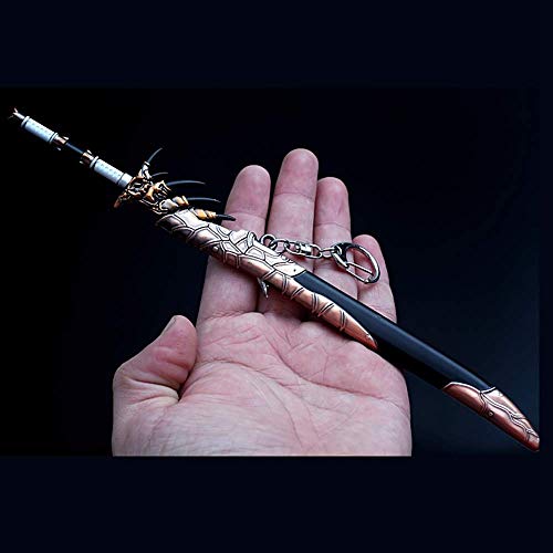 Monster Hunter World Iceborne Metal Monster Rathalos Sword Weapon Model Action Figure Arts Toys Collection Gift Party Supplies Present Kids (Bronze) #TOP5