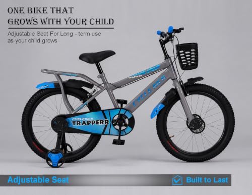 Image of Trapperr 20T 20 inch Kids Cycle with Side Wheels | Ideal for 6 to 9 Years Boys & Girls Kids Bike | 12.5 Inches Frame