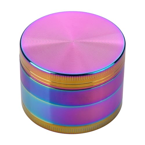 AUHIKE Pollen Grinder 50/63 / 76mm Crusher für Spice,Kräuter,Gewürze,Herb mit Schaber (Blendende Farben, 63mm) AUHIKE Pollen Grinder 50/63 / 76mm Crusher für Spice,Kräuter,Gewürze,Herb mit Schaber (Blendende Farben, 63mm)