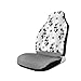 Produktbild MIOMIOK Seat Covers Vehicle Protector Car Mat, Artisan Circle Shaped Leaf Foliage Branches with Sketchy Lines Strips On Background Print,Fit Most Cars, Sedan, Truck, SUV,1pcs