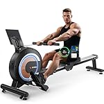 Rowing Machine, Magnetic Rowing Machine for Home, Upgraded 32-Levels Quiet Resistance with Smart Electronic Knob, 350 LBS Weight Capacity, Compact Rower Machine Easy Assembly, App Supported