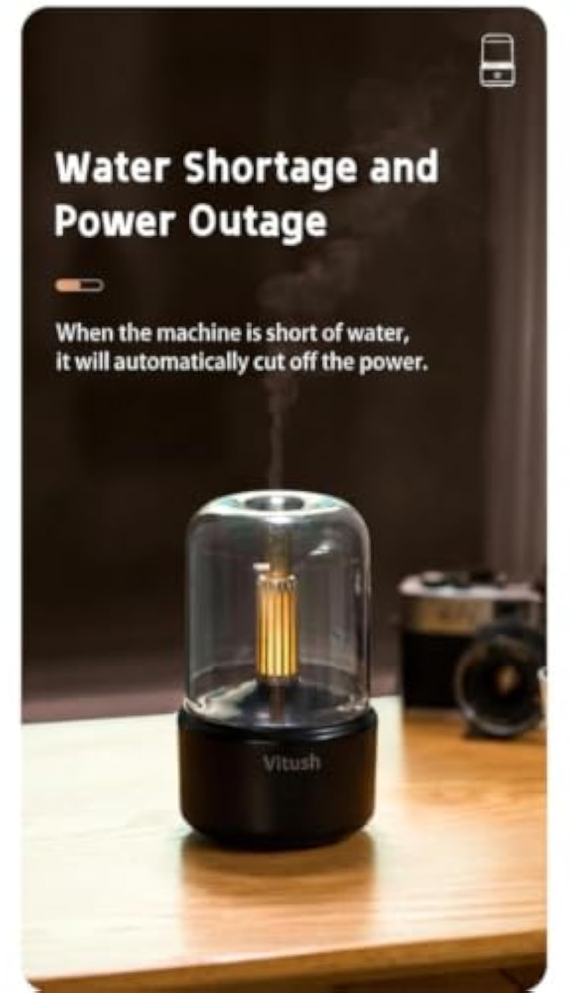 Candle Light Humidifier with Essential Oil Diffuser