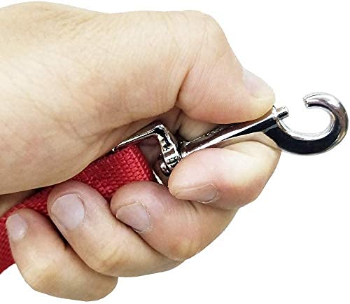 VIPCOLLECTION Nylon Short Dog Leash Traffic Padded Handle Heavy Duty 24 Inch/ 2Ft Short Nylon Dog Lead for Training Control-Pet Leashes for Large Big Dogs and Medium Dogs(Red) 4