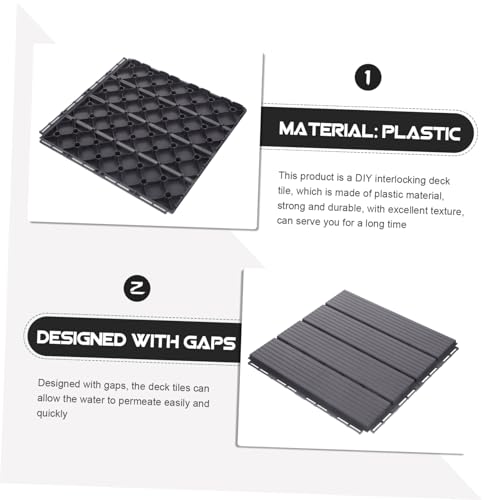 Veemoon Mozaïekvloer Balkondecor Vinylvloeren Kunststof Terrastegels Tuintegels Bij Het Zwembad Patio Buitentapijttegels Buiten Kunststof Vloer Houten Vloertegels Draagbaar - Image 8