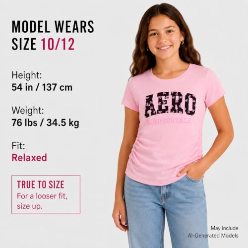 Image of Girls T-Shirts, Soft Cotton Blend Short Sleeve Crewneck Logo Tee (7-16)