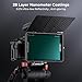 Mini Matte Box & 4'' x 5.65'' Square ND1.2 (4 Stops) Filter Kit, Carbon Fiber Top Flap DSLR Matte Box with 5 Adapter Rings