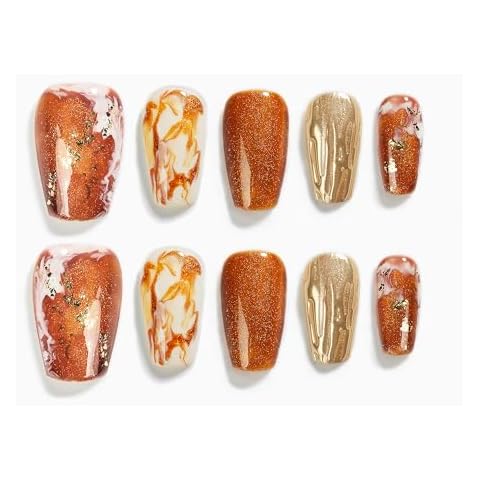 Sun&Beam Handmade Press-on Short Coffin Nails Cover
