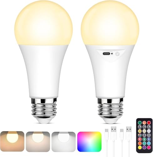 Image of Yochoice Rechargeable Battery Operated Light Bulbs, Wireless Light Bulbs