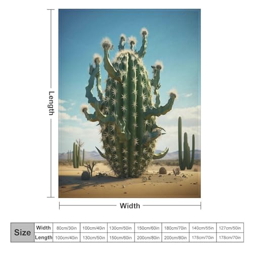 Couvre-lit cactus couverture super douce et moelleuse 150x200 - 6