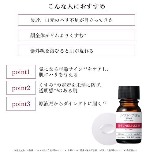 TUNEMAKERS(チューンメーカーズ) ナイアシンアミド 美容液 10ml の商品画像 3