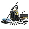 McCulloch MC1385 Deluxe Canister Steam Cleaner, 2-Hour Runtime, Chemical-Free, 23 Accessories: Mop Head, Brushes & More – Built for Home, Tile, Carpet, Furniture, & Personal Car Detailing