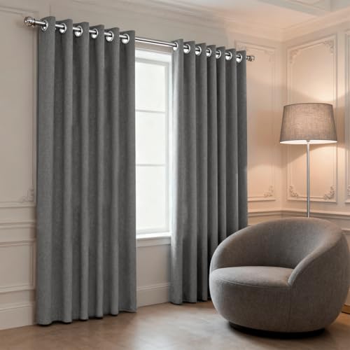Camesa Cortina Alfa Blackout 100% de bloqueio da luz 2 painéis de 260X170cm Cinza