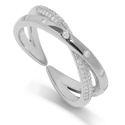 Bague en argent sterling fait main avec anneau minimaliste ajustable