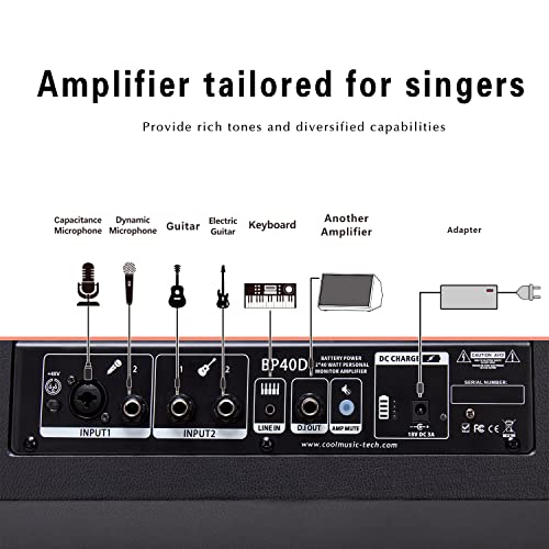 Coolmusic Amplificateur de Guitare Acoustique BP40D – Haut-Parleur Bluetooth Portable 80 W avec Batterie avec Effet de… - Les Beatles, Paul McCartney, John Lennon, RIngo Starr, George Harrison Coolmusic Amplificateur de Guitare Acoustique BP40D - Haut-Parleur Bluetooth Portable 80 W avec Batterie avec Effet de… – Image 4
