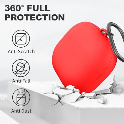 Image of Cocoonkart Soft Silicone Case Cover Compatible with Galaxy Buds Core (2025) (Red)