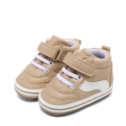Image of Clowora Baby Boys Girls Shoes Non-Slip Rubber Sole Sneakers Infant First Walking Toddler Crib Shoes Newborn Loafers Flats.