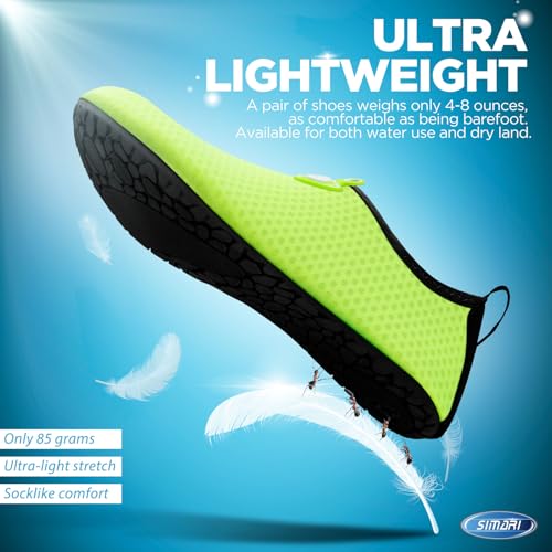 Image of SIMARI Water Shoes for Women Men Swim Aqua Socks Beach Pool Essentials Barefoot Surf River Boat Kayak Sea Yoga Sand Exercise Sport Accessories Breathable Quick-Dry Adult Youth Kid Size SWS001