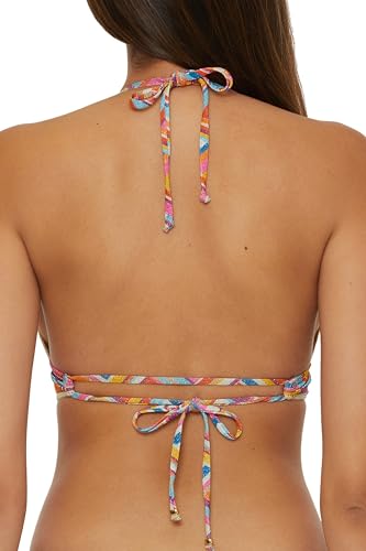 BECCA Women's Las Palmas Halter Bikini Top, Adjustable, Tie Back, Swimwear Separates3