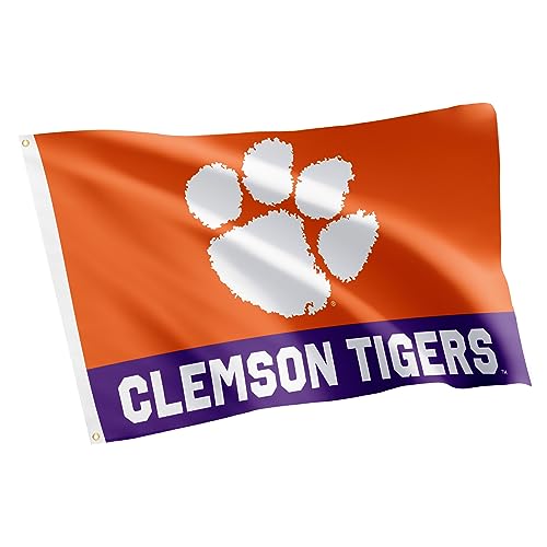 Desert Cactus Clemson University CU Flag - 3 x 5 Feet Tigers Banner Indoor/Outdoor Durable Fabric 100% Polyester Design (Style Q)