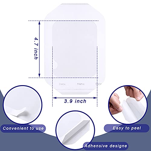 50 Pieces Transparent Film Dressing Essentials Picture Frame Style With Label Waterproof Wound Bandage Shower Waterproof Patch Adhesive Patches Shower Aftercare Bandage (4 X 4.75 Inch) #TOP1