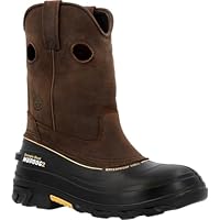 Georgia Boot Muddog Work Wellington, Dark Brown, Size 11(M)