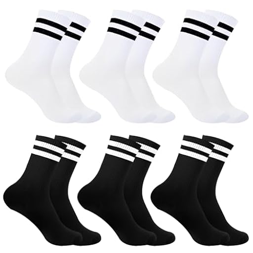 Celiodd Calcetines Mujer Deporte 6 Pares Calcetines de Tenis Para Mujer Tubo Medio Calcetines Deportivos Mujer Tenis,Estilo Retro,Adecuado para Hombres y Mujeres Tallas 39-42(Negro*3 Blanco*3) | Ya disponible en tu tienda friki favorita! En mundofriki.es! Celiodd Calcetines Mujer Deporte 6 Pares Calcetines de Tenis Para Mujer Tubo Medio Calcetines Deportivos Mujer Tenis,Estilo Retro,Adecuado para Hombres y Mujeres Tallas 39-42(Negro*3 Blanco*3) | Ya disponible en tu tienda friki favorita! En mundofriki.es!