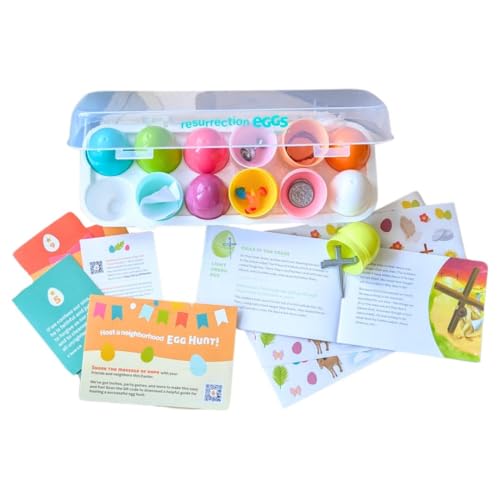 FAMILYLIFE Resurrection Eggs 30th Anniversary Edition – 12 Piece Easter Eggs Set with Booklet & Religious Figurines – Tells The Story of Easter – Eggs for Easter Egg Hunt