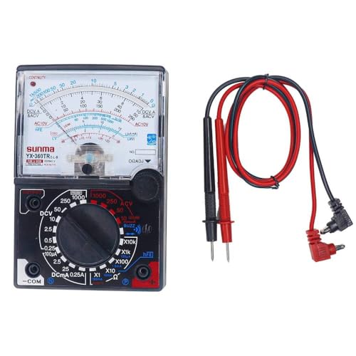Image of YX-360TR-E-L-B Analog Multitester with Fuse & Diode Protection | AC /DC Voltage, Resistance, Battery Test | Durable Multimeter for Home & Industrial Use