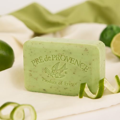 Image of Pre de Provence Artisanal Soap Bar, Enriched with Organic Shea Butter, Natural French Skincare, Quad Milled for Rich Smooth Lather, 8.8 Ounce, Lime Zest