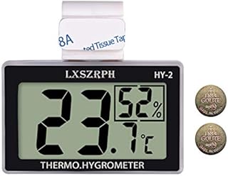 LXSZRPH Reptile Thermometer Hygrometer HD LCD Reptile Tank Digital Thermometer with Hook Temperature Humidity Meter Gauge for Reptile Tanks, Terrariums, Vivarium (1pack)