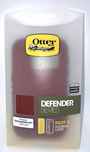 OtterBox New Defender Case for Samsung Galaxy S7 Part B ONLY Rubber External Layer ONLY (Flame Red, Galaxy S7)
