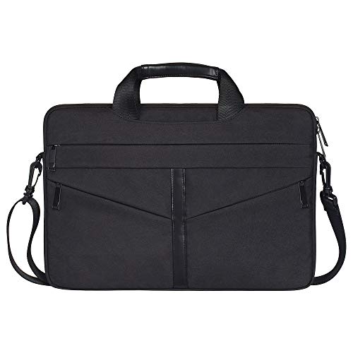 Preisvergleich Produktbild Cvbndfe Multifunktionale Laptop-Tasche für Schulranzen Tablet Bussiness Transporttasche für Frauen und Herren, Schwarz, 13.3inch
