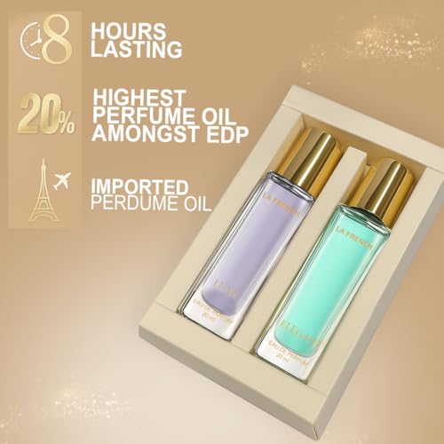 Image of La French Unisex Perfume Gift Set Elegant & Luxe | Long Lasting Eau De Parfum | Perfume for Men & Women | Premium Travel Size Perfumes | Set 2x20ml | Fragrance Set