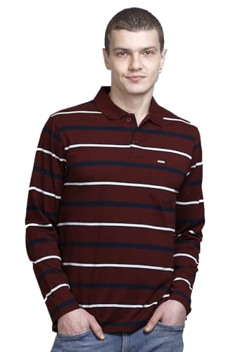 Image of Full Sleeve Polo T Shirt for Men Cotton with Pocket and Collar - Regular Fit Tshirt