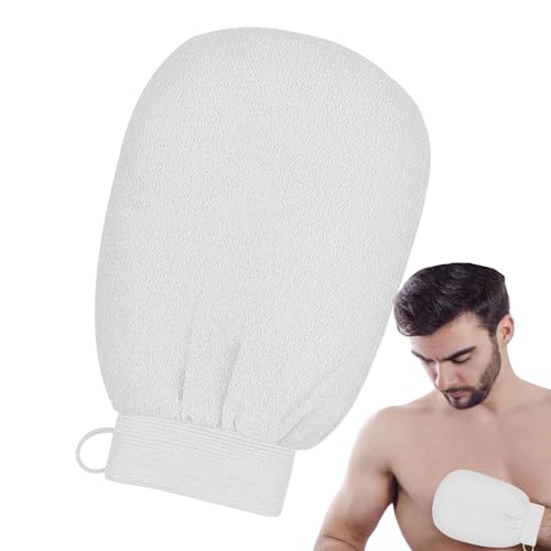 Guantes de exfoliación corporal, guantes de ducha, exfoliantes, guantes de baño, guantes de exfoliación corporal con lazo para colgar para belleza