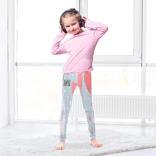 Bolaz Toddler Girls Leggings Printed Yoga Pants Leggings Valentine Card for Kids4