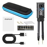 DewinLVD LCR-ST2 LCR Meter, 2 in 1 Tester Smart Bridge Tweezer Kit LCR/ESR Messpinzette 100kHz Digital Brücke Tester Automatischer Sequenzvergleich Widerstand Induktivität Kapazität Bauteilprüfung