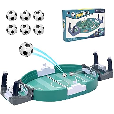 Vibbang Mini Tabletop Football, Interactive Tabletop Football Games with 2 Balls, Portable Competition Sports Games for Home, Promote Friendship & Parent-Child Relationship, Tabletop Soccer Game (A) Cover