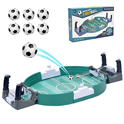 Vibbang Mini Jeu de Baby-Foot, Match de Baby-Foot sur Table, Jeu de Plateau de Football de Table, avec 6 Balles, Jeux de société interactifs Parent-Enfant, Cadeau Coupe du Monde pour Enfants Adultes