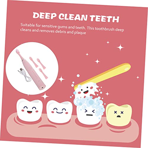 Gatuida 2 Sets Elektrische Zahnbürsten Für Jungen Und Mädchen Elektrische Zahnbürsten Für Jungen Und Mädchen Sanft Zur Zahnfleischreinigung Cartoon-design – Bild 3