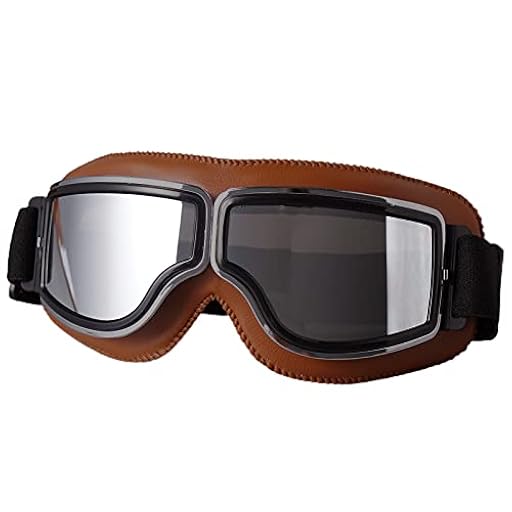 Weigudoc Gafas de moto de cuero PU, gafas de sol Vintage, gafas de sol a prueba de viento, cascos, gafas de Motocross para deportes al aire libre, montar a esquiar (gris) | Ya disponible en tu tienda friki favorita! En mundofriki.es!