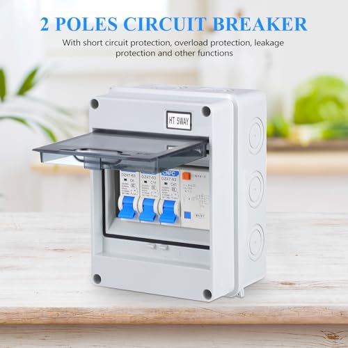 Disjoncteur différentiel étanche IP54 coffret de distribution 5 voies nylon