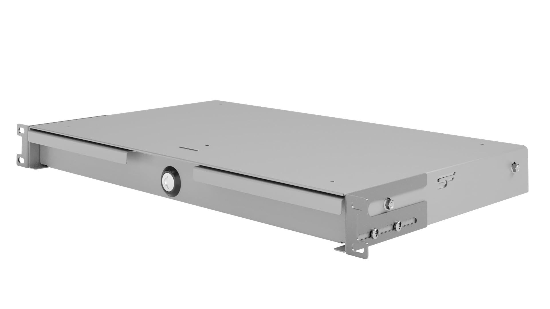 Ripiano 19 pollici 1U - Cassetto per Rack Server 19" in Acciaio per Armadio di Rete e Rack di Cablaggio - Capacità di Carico 15 kg - 270 mm Profondità - Accessori Rack