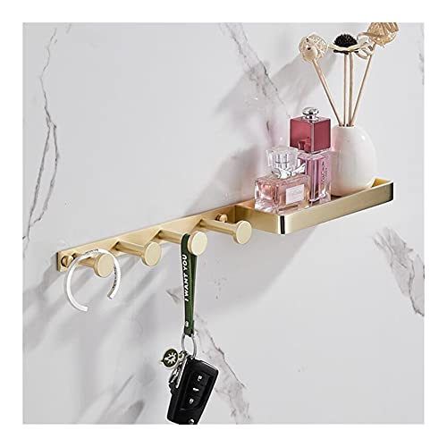 Ensemble d'accessoires de salle de bain or brossé chic avec porte-serviettes haut de gamme