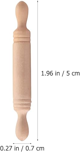 Miniatura 2 de LUOZZY 15 mini rodillos para manualidades de madera para modelos, mini rodillos de simulación, juguetes de cocina para hornear pasteles, 2 pulgadas