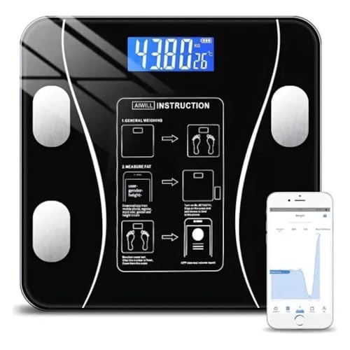 Top Balança Digital de Bioimpedância com Bluetooth e Aplicativo p...