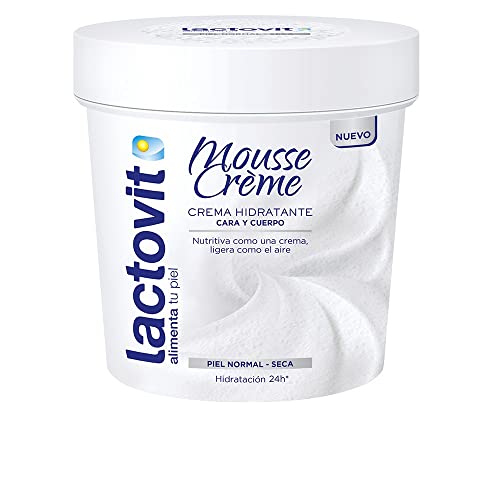 Mousse Crème Hidratante Nutritiva para Cuerpo y Cara. Hidratación 24h. Para Pieles Normales y Secas