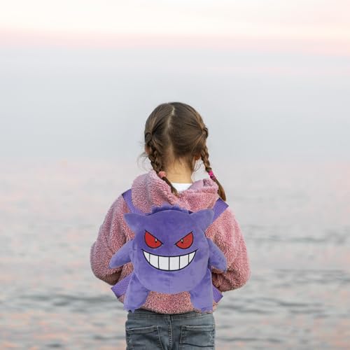 CyP Brands Pokémon Kinder-Rucksack, Plüsch-Design, mit verstellbaren und abnehmbaren Bändern, Violett, offizielles Produkt, dunkelviolett, Estandar, Casual