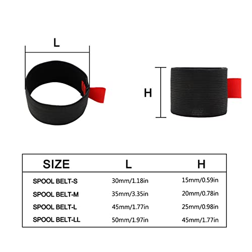 DGFJY 4Pcs Fishing Spool Belt Nylon Elastic Fishing Spool Belt Reel Protections Belt Band Reel Accessory Outdoor Fishing Tool Fishing Reel Protectors Fishing Spool Belt Fishing Reel Belt Fishing Reel